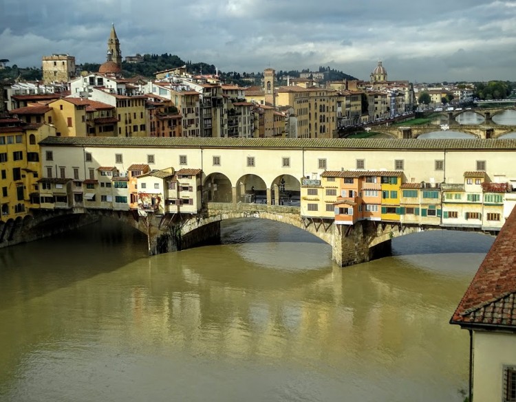 View of the Ponte Vecchio Bridgein Florence