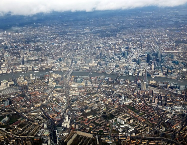 Arial view of a  London Panorama